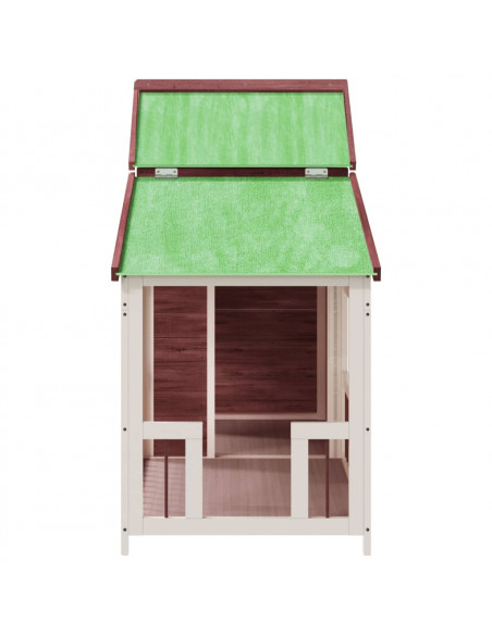 Cuccia per Cani Moka 143x60,5x109 cm in Legno Massello di Pino