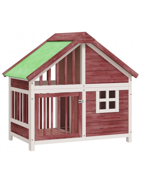Cuccia per Cani Moka 96x60,5x87 cm in Legno Massello di Pino