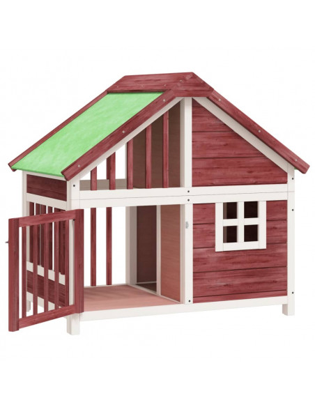 Cuccia per Cani Moka 96x60,5x87 cm in Legno Massello di Pino