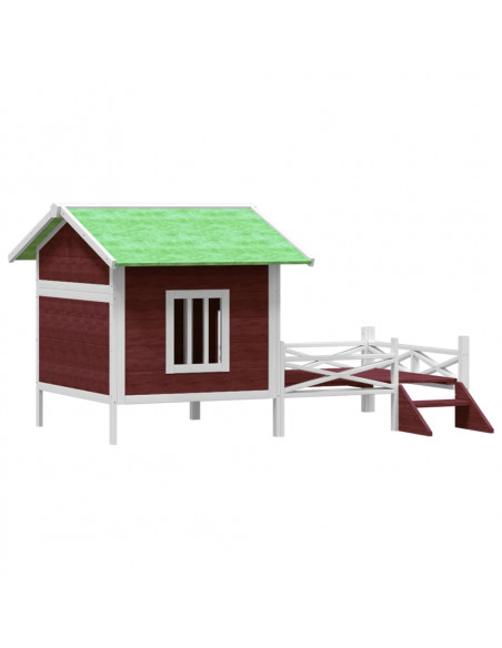 Cuccia per Cani Moka 159x120x88,5 cm in Legno Massello di Pino