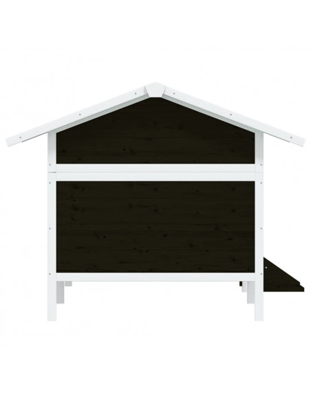 Cuccia per Cani Grigia 159x120x88,5 cm Legno Massello di Pino
