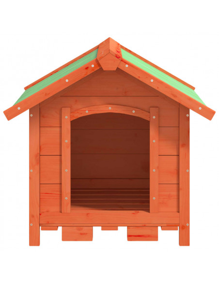 Cuccia per Cani Marrone 65x65x61,5 cm in Legno Massello di Pino