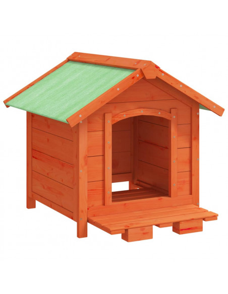Cuccia per Cani Marrone 65x65x61,5 cm in Legno Massello di Pino