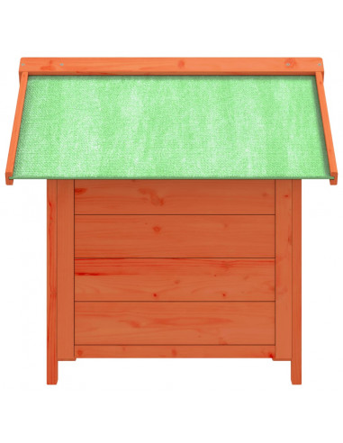 Cuccia per Cani Marrone 65x65x61,5 cm in Legno Massello di Pino