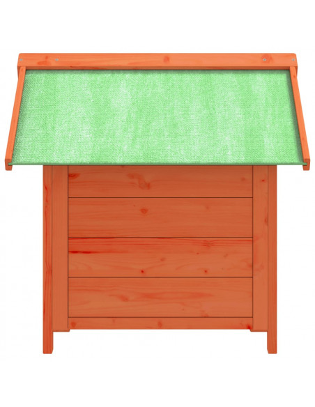 Cuccia per Cani Marrone 65x65x61,5 cm in Legno Massello di Pino