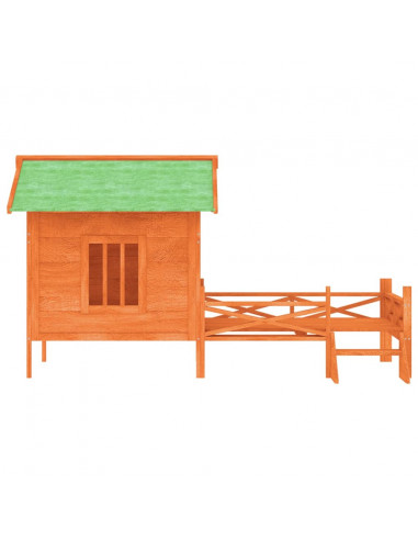 Cuccia per Cani Marrone 159x120x88,5 cm Legno Massello di Pino