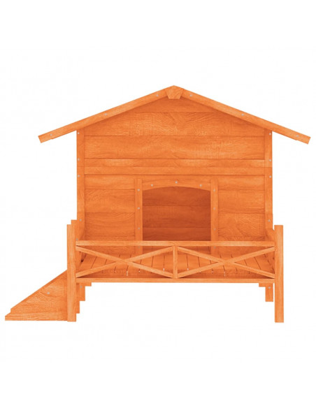 Cuccia per Cani Marrone 159x120x88,5 cm Legno Massello di Pino
