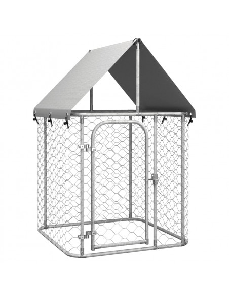 Gabbia per Cani da Esterno con Tetto 100x100x150 cm
