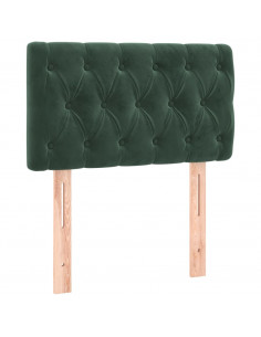 Giroletto a Molle con Materasso Verde Scuro 80x200 cm Velluto