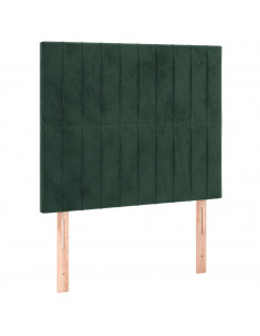 Giroletto a Molle con Materasso Verde Scuro 90x190 cm Velluto