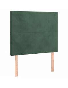 Giroletto a Molle con Materasso Verde Scuro 90x190 cm Velluto