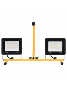 Faretto a LED con Maniglia 2x50 W Bianco Caldo 2