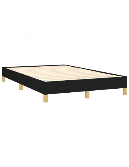 Giroletto a Molle con Materasso Nero 120x190 cm in Tessuto