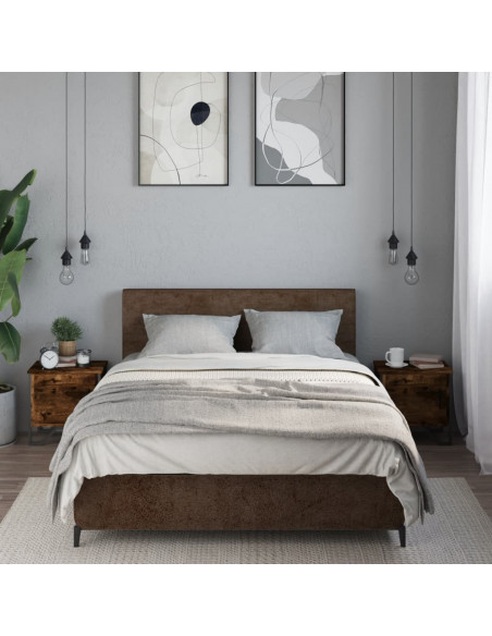 Comodini 2pz Rovere Fumo 40x30x40 cm in Truciolato