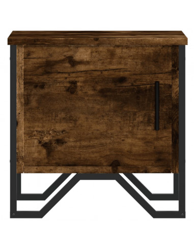 Comodini 2pz Rovere Fumo 40x30x40 cm in Truciolato