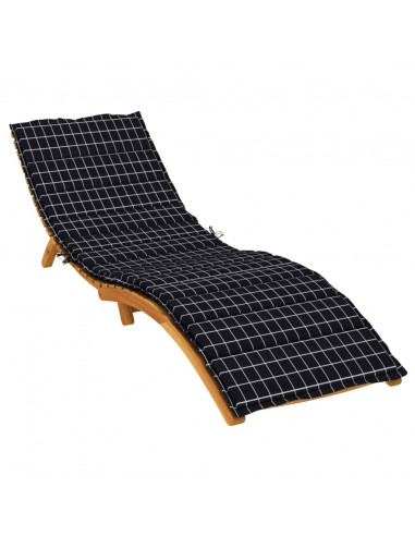 Cuscino per Lettino con Motivo a Quadri Nero in Tessuto Oxford