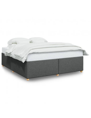 Giroletto senza Materasso Grigio Scuro 200x200 cm Tessuto