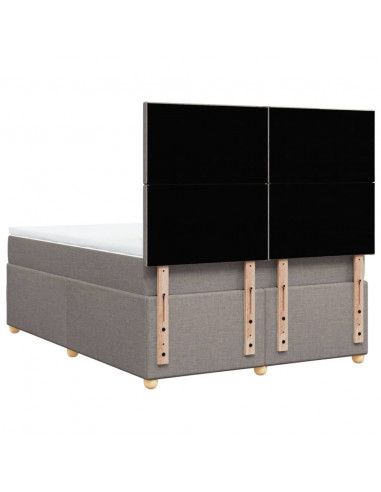 Giroletto a Molle con Materasso Tortora 160x200 cm in Tessuto