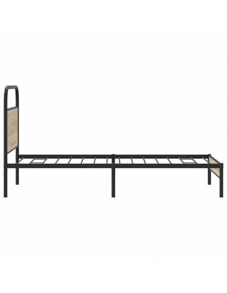 Giroletto senza Materasso Rovere Fumo 100x190 cm in Truciolato
