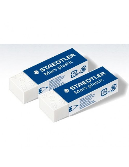 Gomma cancellare Staedtler 52650BK2DA MARS PLASTIC Bianco Bianco