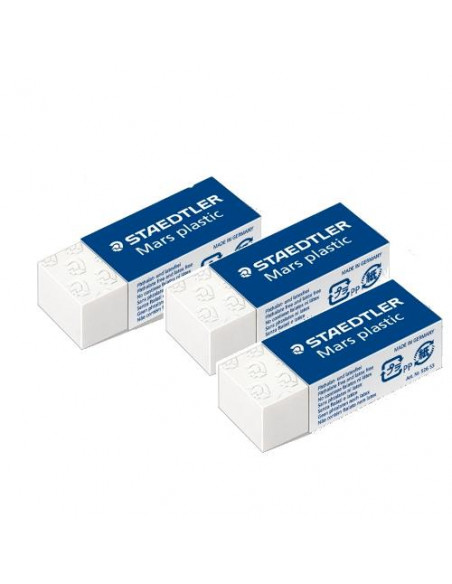 Gomma cancellare Staedtler 52653ABK3D MARS PLASTIC Bianco Bianco