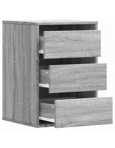 Cassettiera Angolare Grigio Sonoma 40x41x58cm Legno Multistrato