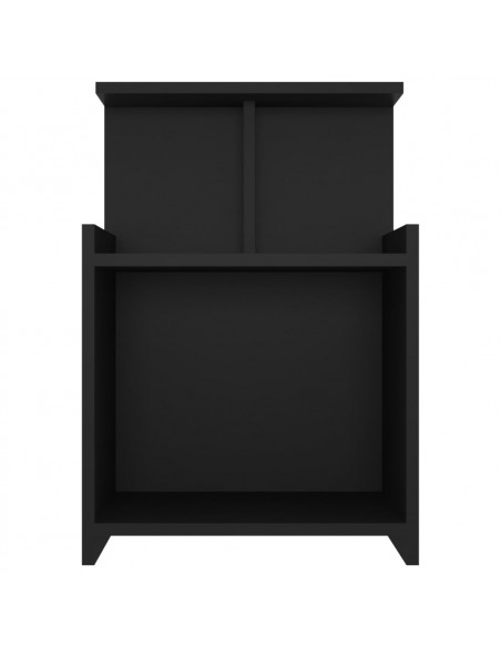 Comodini 2pz Neri 40x35x60 cm in Legno Multistrato