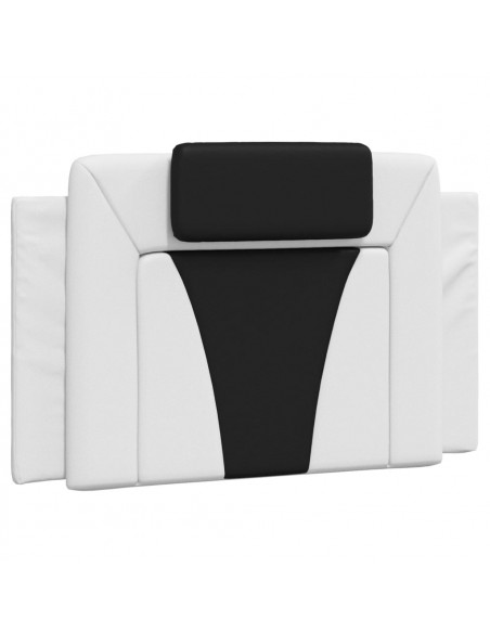 Giroletto con Testiera Bianco e Nero 80x200 cm in Similpelle