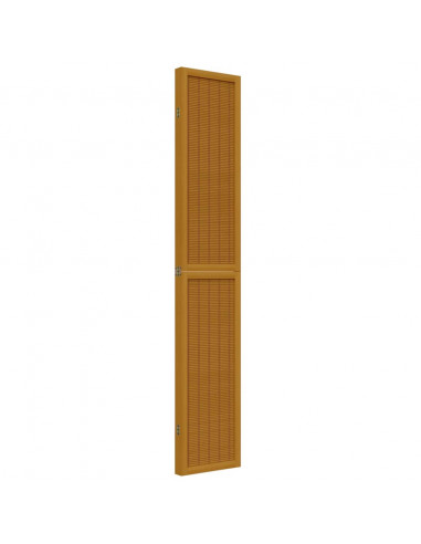 Divisorio Ambienti 4 Pannelli Marrone Legno Massello Paulownia