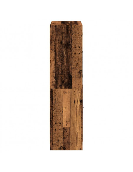 Credenza con Ante Legno Antico 68x37x142cm in Legno Multistrato