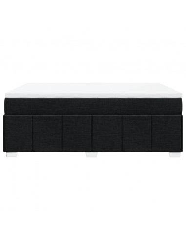 Giroletto a Molle con Materasso Nero 160x200 cm in Tessuto