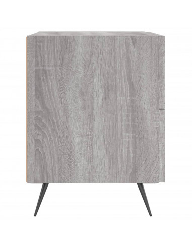 Comodini 2 pz Grigio Sonoma 40x35x47,5 cm in Legno Multistrato