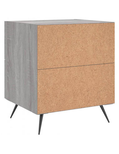 Comodini 2 pz Grigio Sonoma 40x35x47,5 cm in Legno Multistrato