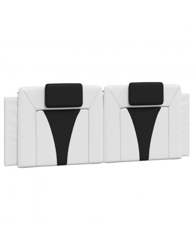 Giroletto con Luci LED Bianco e Nero 140x190 cm in Similpelle