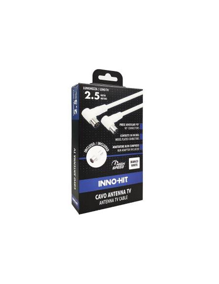Inno-Hit Cavo Antenna M/F Spina 90 2.5m Bianco