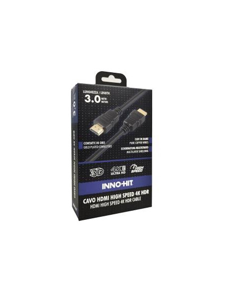 Inno-Hit Cavo HDMI High-Speed 4K HDR 60hz 3m Nero