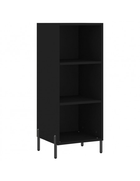 Credenza Nera 34,5x32,5x90 cm in Legno Multistrato