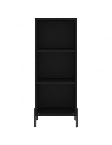 Credenza Nera 34,5x32,5x90 cm in Legno Multistrato