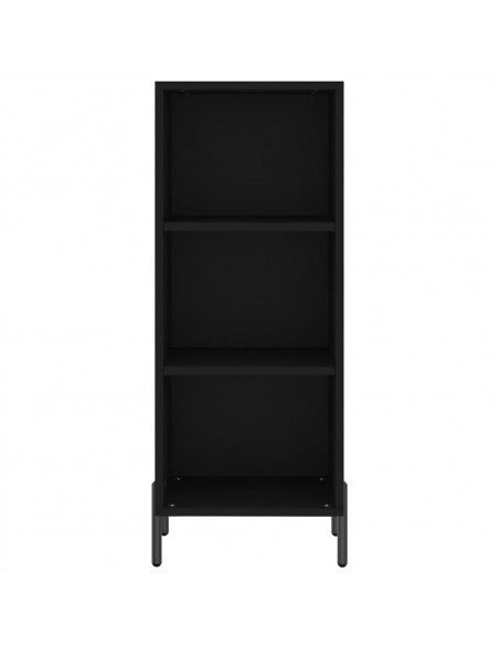 Credenza Nera 34,5x32,5x90 cm in Legno Multistrato