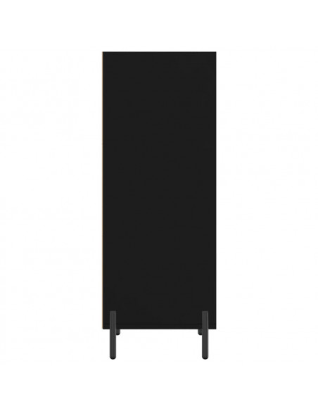 Credenza Nera 34,5x32,5x90 cm in Legno Multistrato