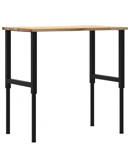 Banco da Lavoro 100x60x(71,5-98) cm Legno Massello Rovere