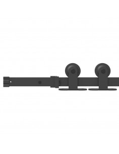 Kit di Binari per Porte Scorrevoli 152,5 cm Acciaio Nero