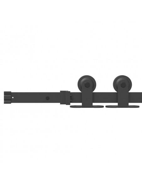 Kit di Binari per Porte Scorrevoli 152,5 cm Acciaio Nero