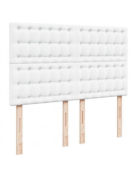 Giroletto a Molle con Materasso Bianco 140x200 cm in Similpelle