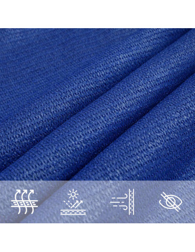 Vela Parasole 160 g/m² Rettangolare Blu 5x6 m in HDPE