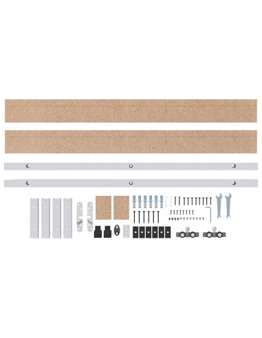 Kit Ferramenta per Porte Scorrevoli 200 cm in Lega di Alluminio