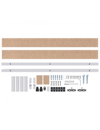 Kit Ferramenta per Porte Scorrevoli 183 cm in Lega di Alluminio