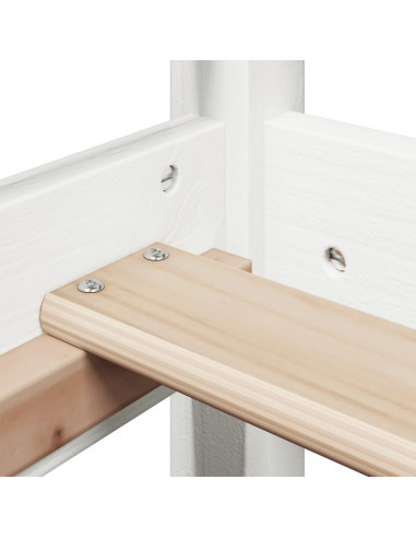 Giroletto con Panca e Tetto Bianco 80x200cm Legno Massello Pino