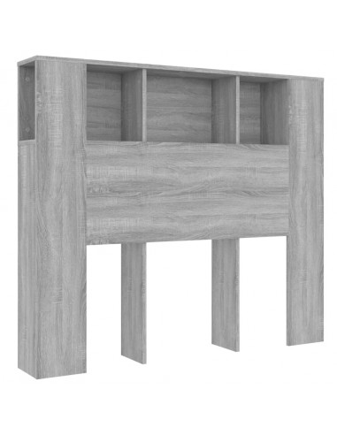 Testiera con Scomparti Grigio Sonoma 120x18,5x102,5 cm