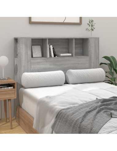 Testiera con Scomparti Grigio Sonoma 120x18,5x102,5 cm